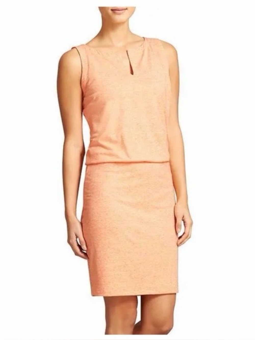 Athleta Vida Dress Peach V-Neck Dress Women’s Size Small